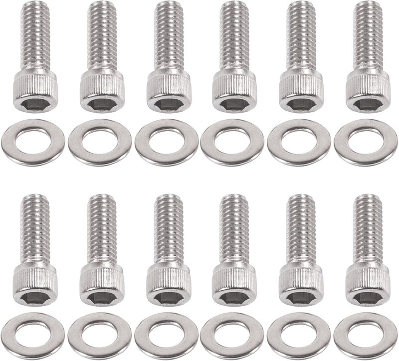 BEONEO SBC Exhaust Header Bolt Kit Stainless Steel 3/8-16x1 Bolts Compatible with Chevrolet V8 Small Blocks 265 283 305 327 350 383 400 Gen I & II 92-97 LT1 LT4 TPI TBI 96-98 Vortec 5.0L 5.7L - Image 1